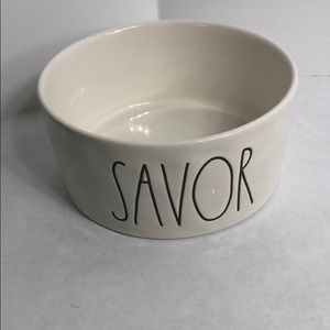 Rae Dunn Savor SM Dog Bowl